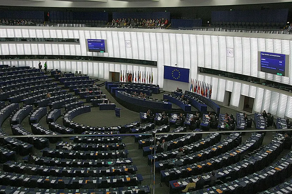 Hémicycle du Parlement européen à Strasbourg pendant une séance en mai 2010