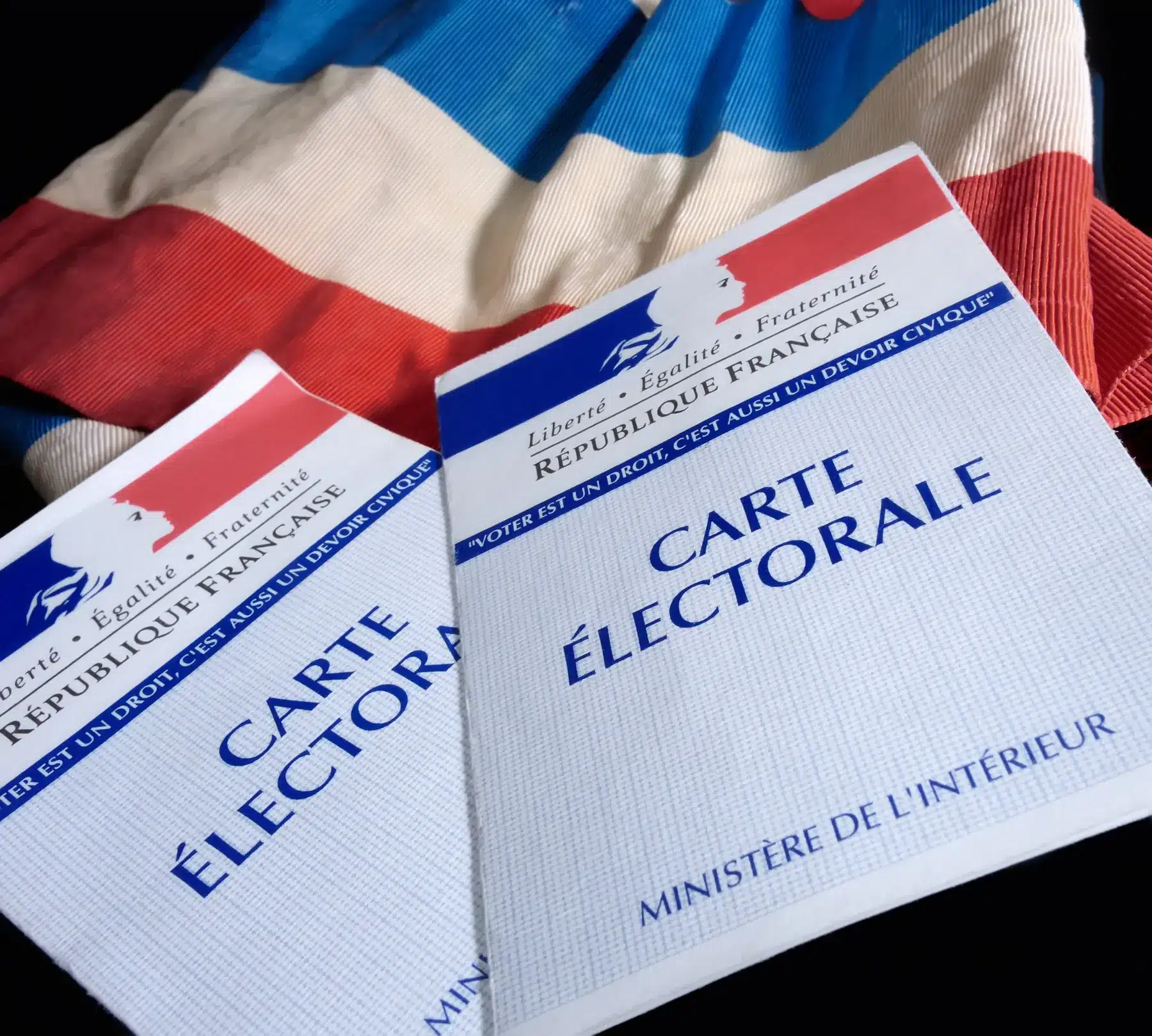 Carte électorale française utilisée lors d’un scrutin