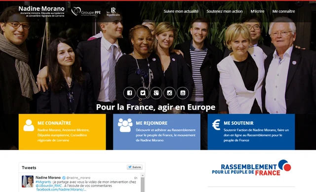 Capture du site Nadine Morano — Site personnel · archive